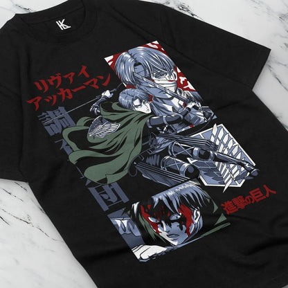 Attack on Titan Levi: Ackerman Print T-shirt Women's Men's Anime Short Sleeves Ovesized Graphics Y2k Tee T-shirt Clothing