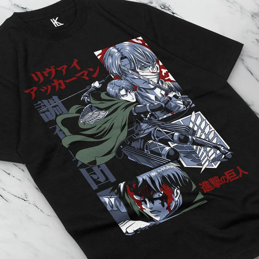 Attack on Titan Levi: Ackerman Print T-shirt Women's Men's Anime Short Sleeves Ovesized Graphics Y2k Tee T-shirt Clothing
