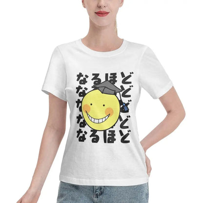 Assassination Classroom: Octopus Koro Sensei T-Shirt Women Short Sleeve T Shirts O-Neck Clothes Cotton Summer Tees Streetwear