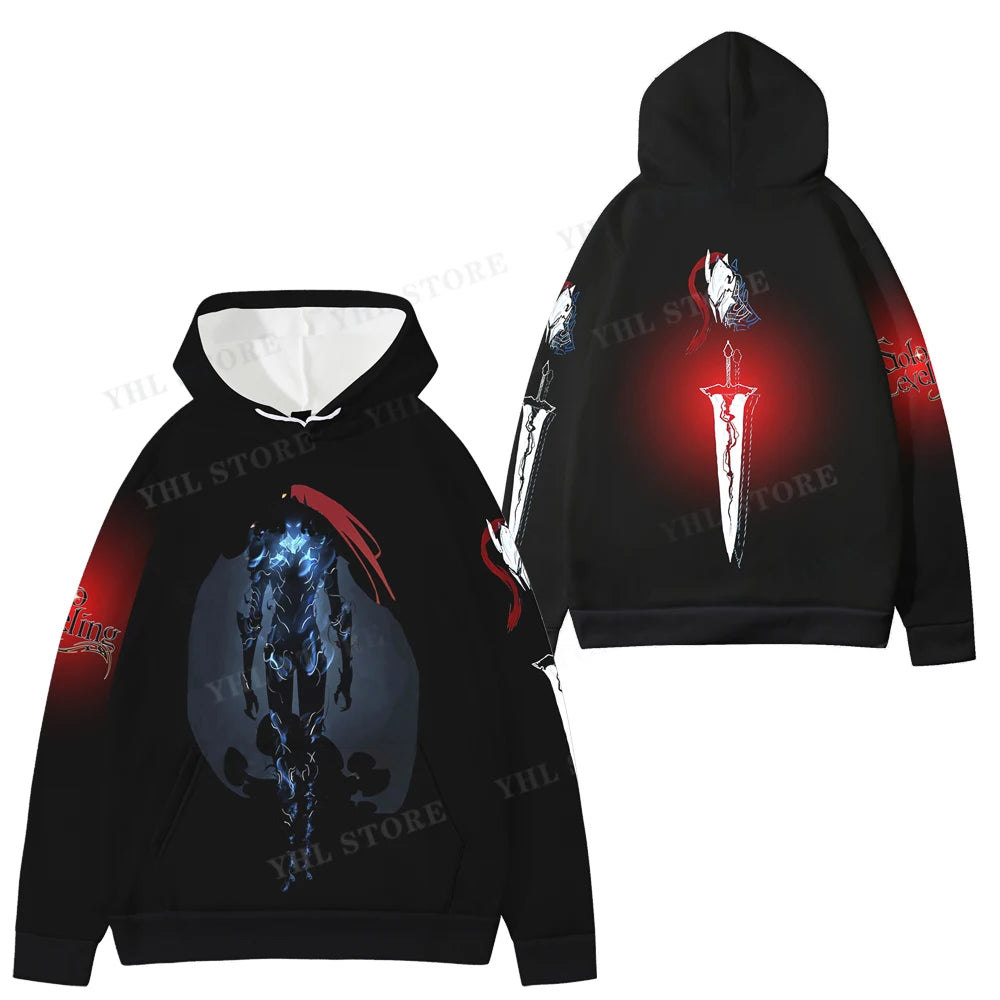 Solo Leveling: Hooded Sweatshirt Hoodie For Mens  3d Print Halloween Casual Sweatshirt Streetwear Hip Hop Pullover