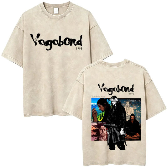 Vinland Saga :Thorfinn I Have No Enemies Vintage Washed T Shirt Men's Women Manga Casual Oversized T-shirts Male Streetwear