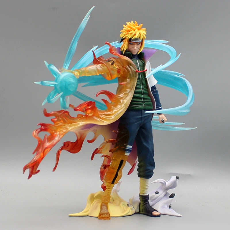 Naruto: 26cm Figures Namikaze Minato Anime Figures Gk Pvc Statue Action Figurine Rasengan Desk Decoration Model Kids Toys Gift