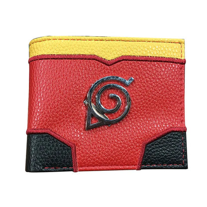 Naruto: Sasuke Cartoon PU Wallet Creative Simple Foldable Coin Purse Multifunctional Card Boys Gift