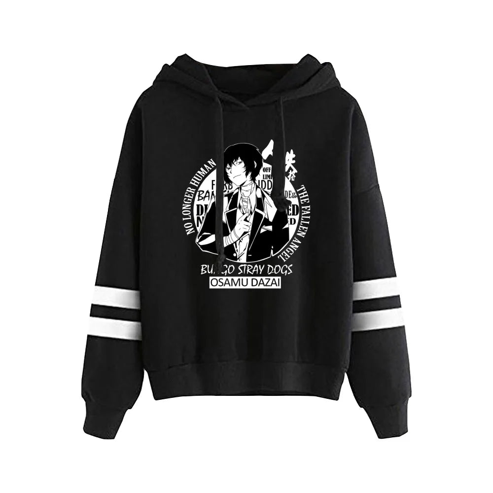 Bungo Stray Dogs: Hoodie Unisex Pocketless Sleeve Sweatshirt Men Women's Hoodie Harajuku Streetwear Japanese Manga