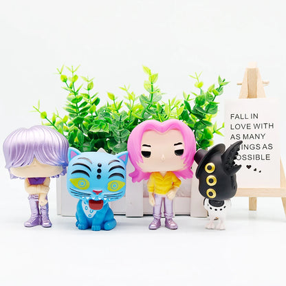 Kpop Demon Hunters Figure Cartoon Kawaii Tiger Rumi Mira Zoey Action Figure PVC Desk Decoration Model Doll Toy Kids Gift