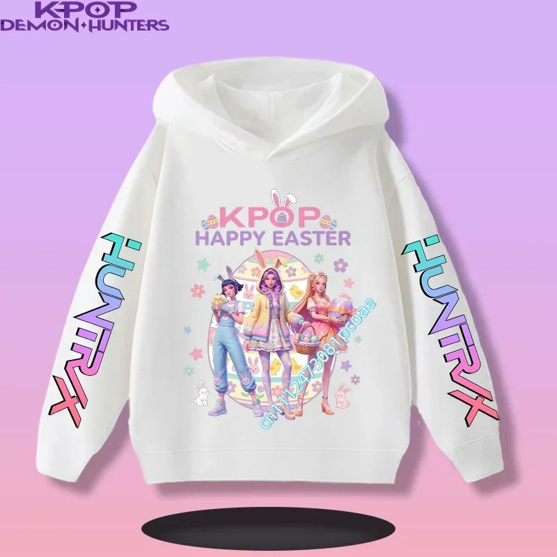 KPop Demon Hunters: Saja Boys Hoodie Boys Girls Long Sleeve Casual Sweatshirt Harajuku Pullover Fans Gift Kids Clothes