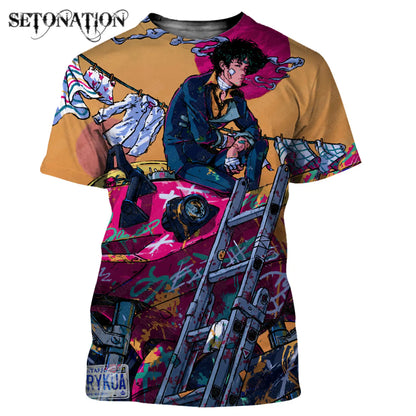 Cowboy Bebop: t shirt men women 3D print t-shirts Harajuku style tshirt streetwear summer tops