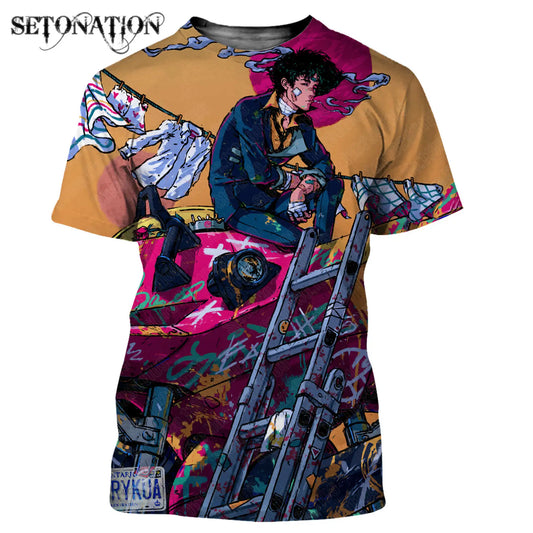 Cowboy Bebop: t shirt men women 3D print t-shirts Harajuku style tshirt streetwear summer tops