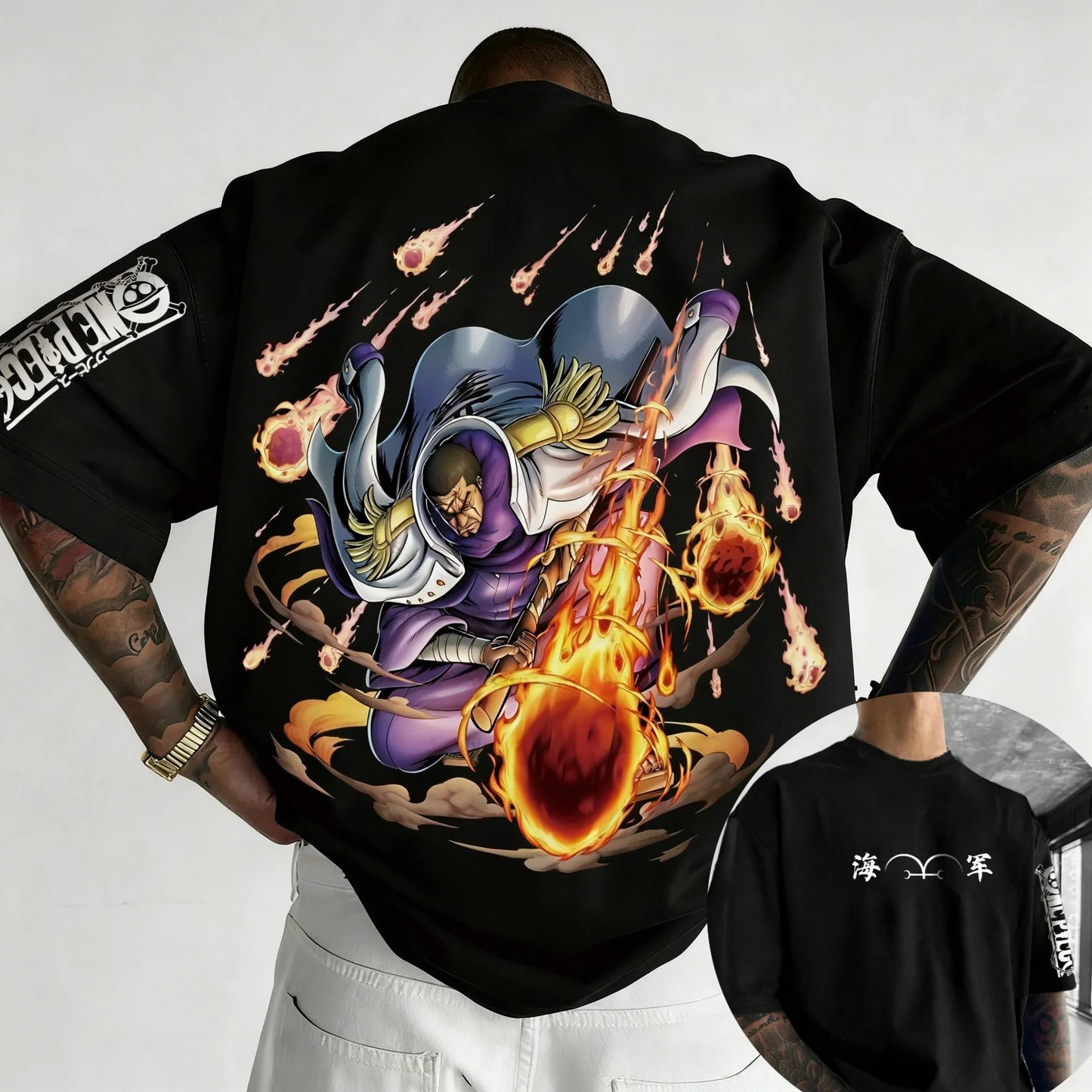 One Piece: Bandai Luffy and Zoro Printed Short-sleeved 2026 Summer Men's and Women's Loose, Breathable and Sporty Fashion T-shirt