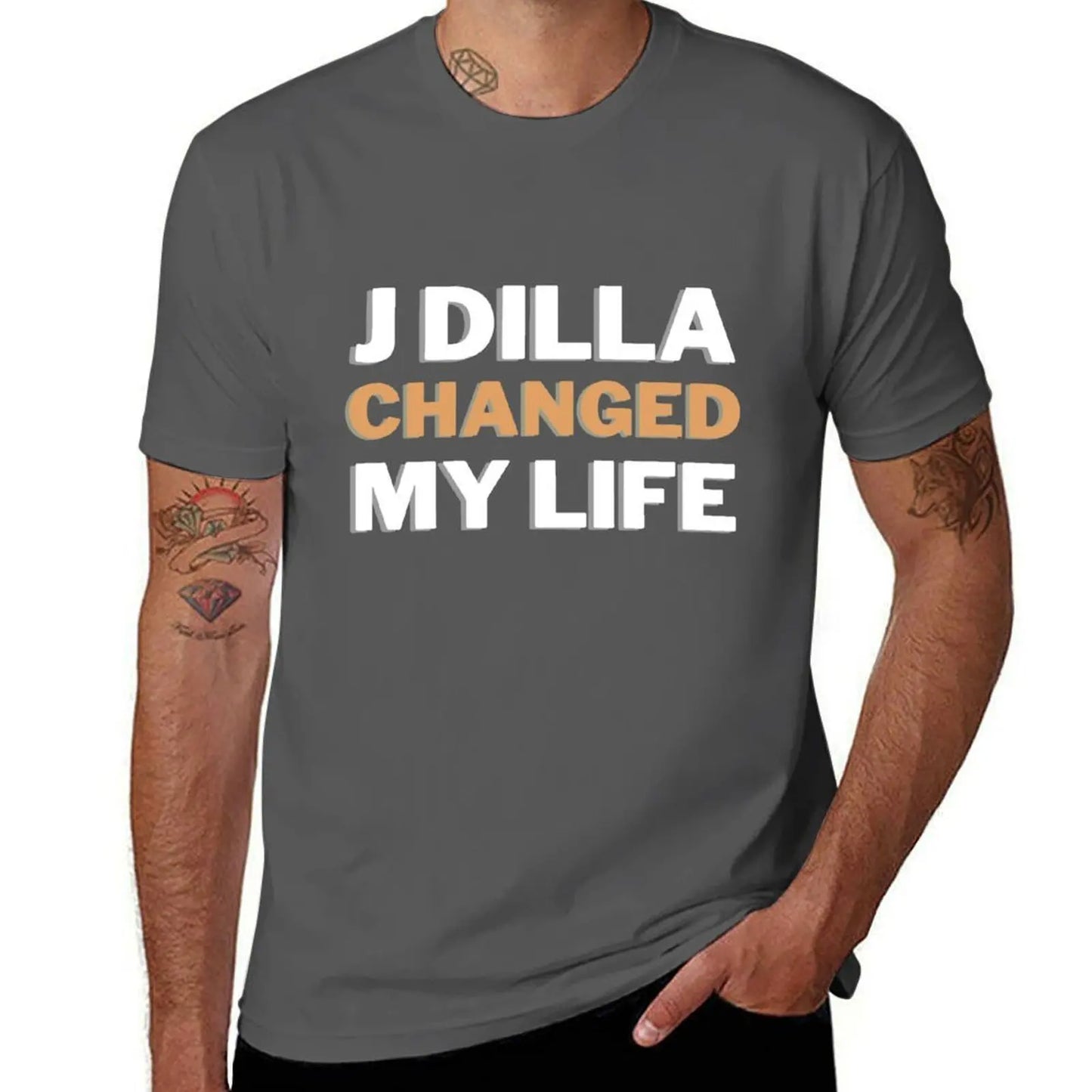 J Dilla:  Changed my Life | JAY DEE T-Shirt Large Size Breathable Tee