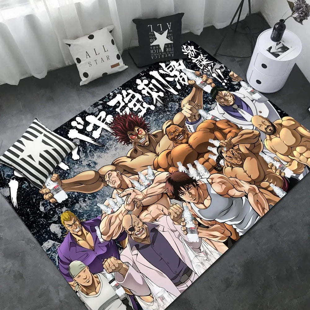 Baki Hanma: Yujiro Manga Hallway Carpet INS Style Soft Bedroom Floor House Laundry Room Mat Anti-skid Bedside Area Rugs