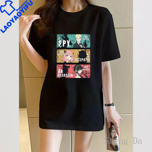 Spy X Family: T-shirt Novelty Trend Unisex  Anime Y2k T-shirts Woman Summer Women's Clothing Sales Graphic Clothes Tops Tees