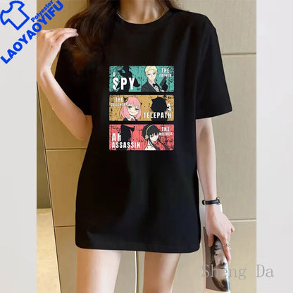 Spy X Family: T-shirt Novelty Trend Unisex  Anime Y2k T-shirts Woman Summer Women's Clothing Sales Graphic Clothes Tops Tees