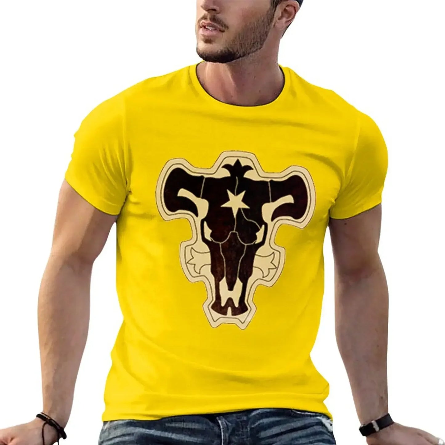 Black Clover: Black Bull T-Shirt tees aesthetic clothes cotton t-shirt Summer fashion New Arrival Cotton Short Sleeve
