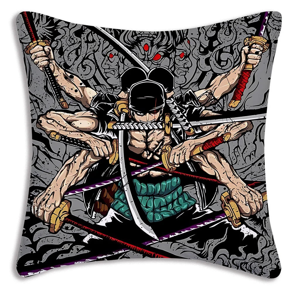 One Piece: Pillow Covers Sofa Decorative Home Double-sided Printing Short Plush Cute Cushion Cover