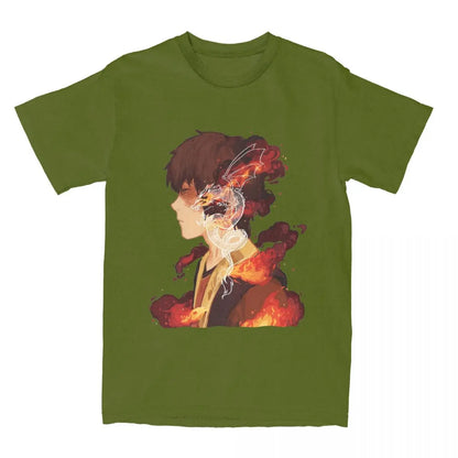 Avatar The Last Airbender: Zuko T-Shirt Men 100%Cotton Short Sleeve Round Neck Summer Tops