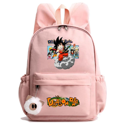 Dragon Ball: Backpack for Rucksack Rabbit Ears Casual School Bag Lunch Bag Birthday Gift Women Mochilas