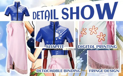 One Piece: Anime une pièce Nico Robin Cosplay Costume haut et Wrap Skirfor femmes une pièce Anime Nico Robin tenue robe