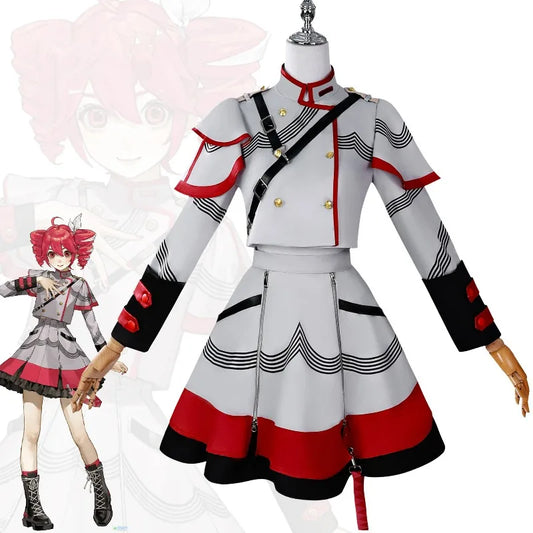 Gachiakuta: Kasane Teto Cosplay Vtuber Synthesizer V Costume Wig Pink and Blue Outfits Uniform Halloween Party Virtual Singer Full Set Anime