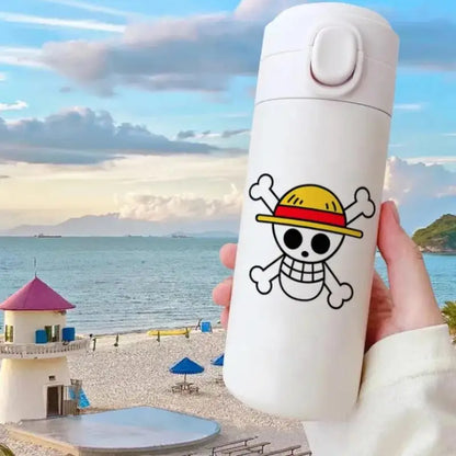 One Piece:420Ml New Luffy Thermos Cup Keep Cold and Heat Thermal Water Bottle Temperature Preservation Leak-Proof Vacuum Flask