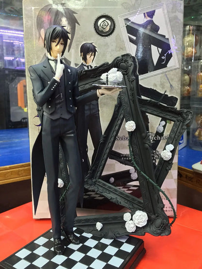 Black Butler: Ciel Phantomhive Sebastian Michaelis Anime Figure Model Statue Boys Collection Desktop Decoration Ornament Toy