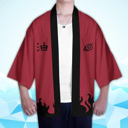Naruto: Akatsuki Uzumaki Itachi Red Cloud Kimono Shirt Haori Yukata Printing Cosplay Robe Costume Christmas Festival Gifts