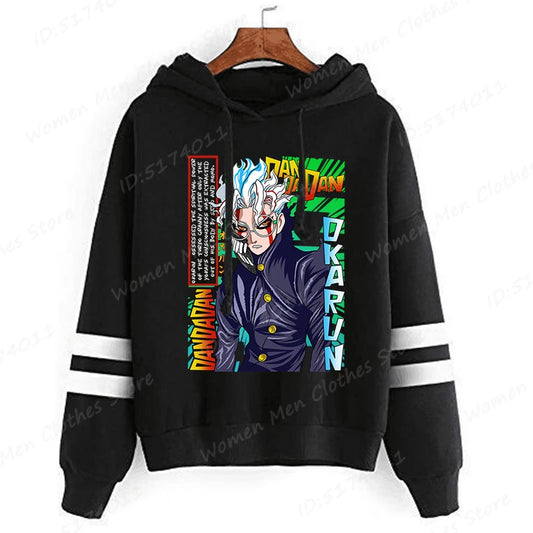 Dandadan: Okarun Hoodies Women Hooded Hoodie Funny Anime Print Sweatshirt Dandadan Graphic Casual Streetwear Hooded Pullovers