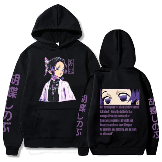 Demon Slayer: Tomioka Giyuu Japan Anime Printed Plus Size Hoodie Women Sweatshirts Winter Warm Unisex Casual Streetwear