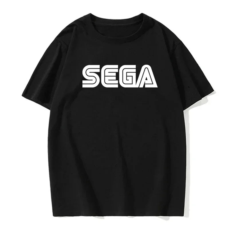 Sonic the Hedgehog: Sega Logo Men T Shirts Summer Casual Short Sleeve Fashion Streetwear Harajuku Tshirt Korea Style Game Fans Male Tees