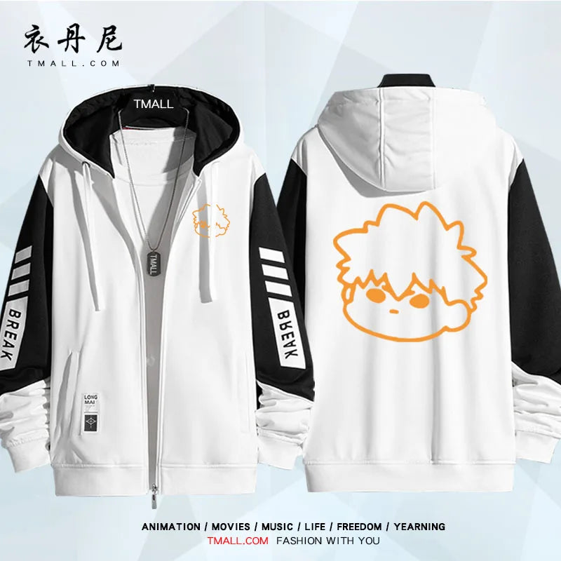 Blue Lock: Isagi Yoichi Nagi Seishiro Cosplay Costum Long Sleeve Print Jacket Zipper Hoodie Women Men FashionHooded Costumes Couple Jacket