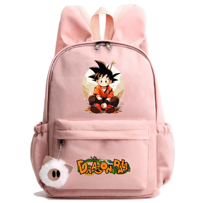 Dragon Ball: Backpack for Rucksack Rabbit Ears Casual School Bag Lunch Bag Birthday Gift Women Mochilas