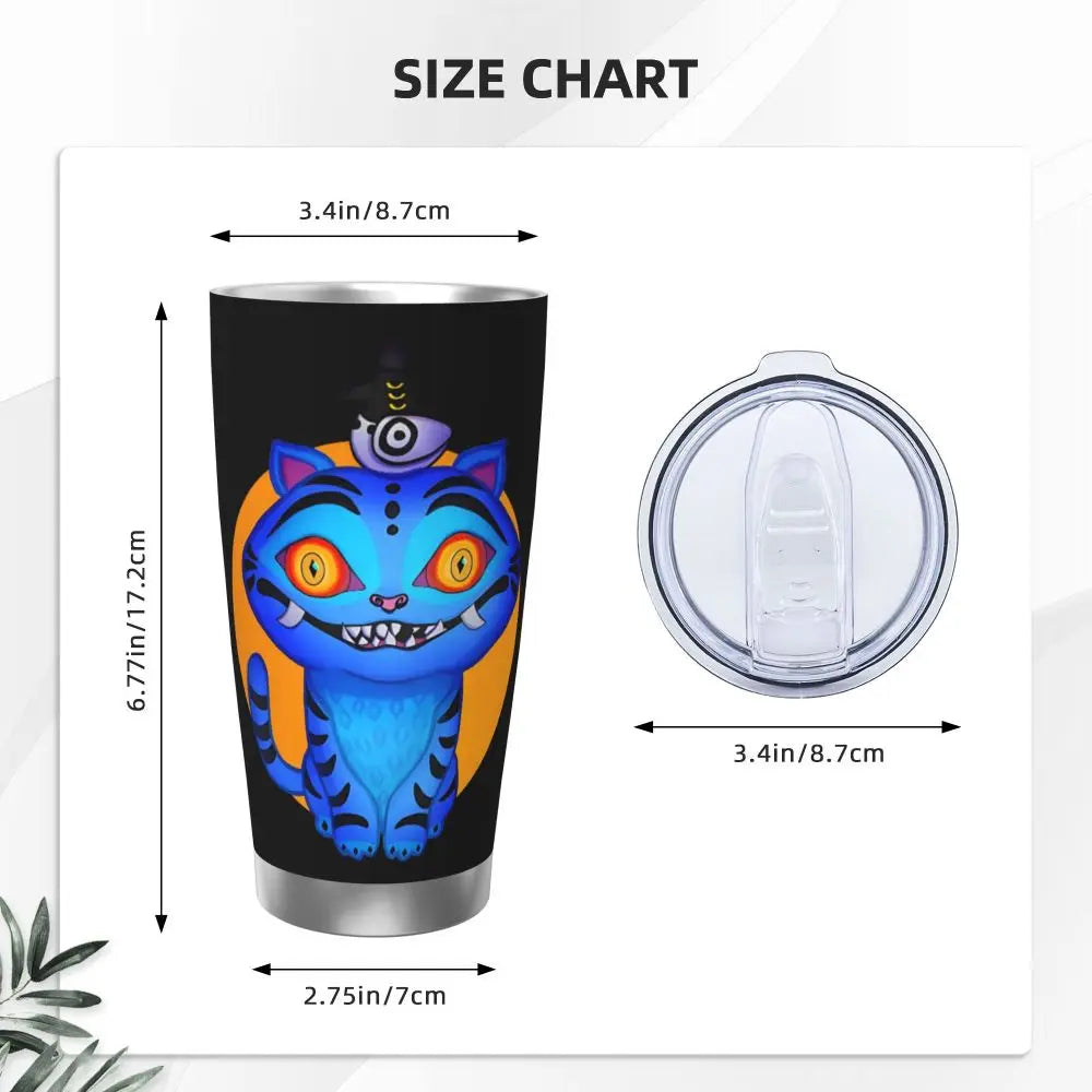 KPop Demon Hunters - Derpy  Insulated Tumbler with Lid Vacuum Thermal Mug Outdoor Travel Car Bottle Cup, 20oz