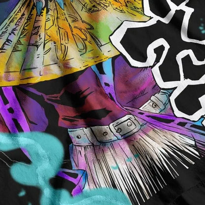 Afro Samurai: Aesthetic Anime T Shirt vintage Washed streetwear Unisex Soft Versatile fashion Stretched