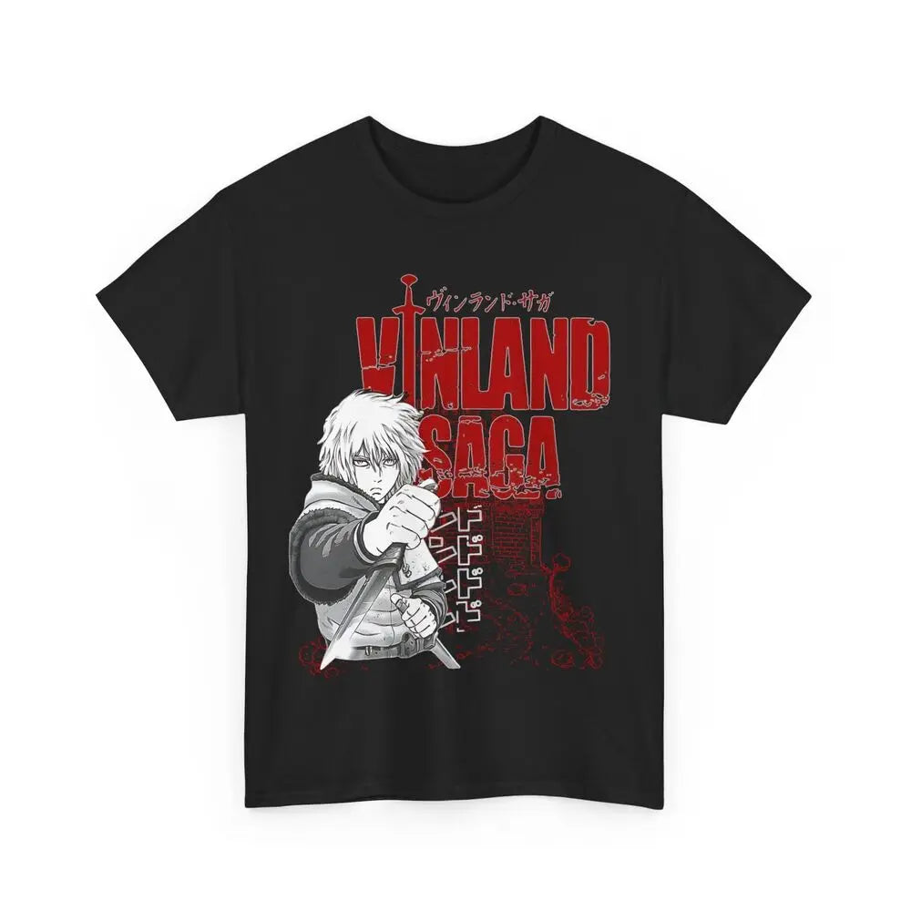 Vinland Saga: T-shirt, Inspired Anime Thorfinn T-shirt Black- Anime Gift