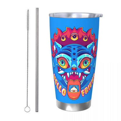 KPop Demon Hunters - Derpy  Insulated Tumbler with Lid Vacuum Thermal Mug Outdoor Travel Car Bottle Cup, 20oz