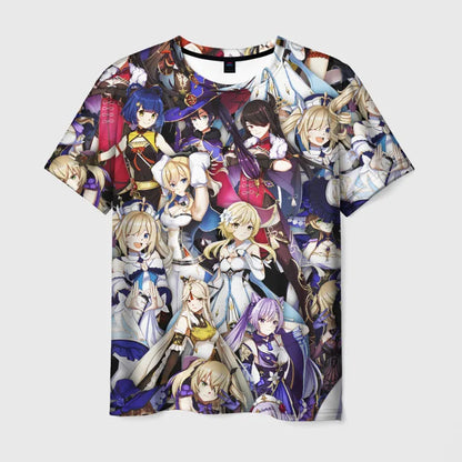 Genshin Impact: 3D Print Men's/Women's T-Shirts Summer Fashion Harajuku Short Sleeve Tee Top Oversized Streetwear