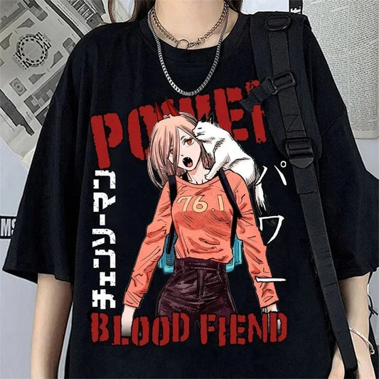 Chainsaw Man: Graphic Print T Shirt Men Women Fashion Casual Crew Neck Short Sleeve  Unisex T Shirt