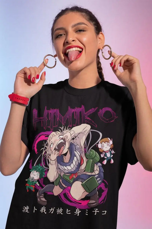 My Hero Academia Unisex Tee: Himiko Toga and Izuku Midoriya, a Kawaii Gift for Fans
