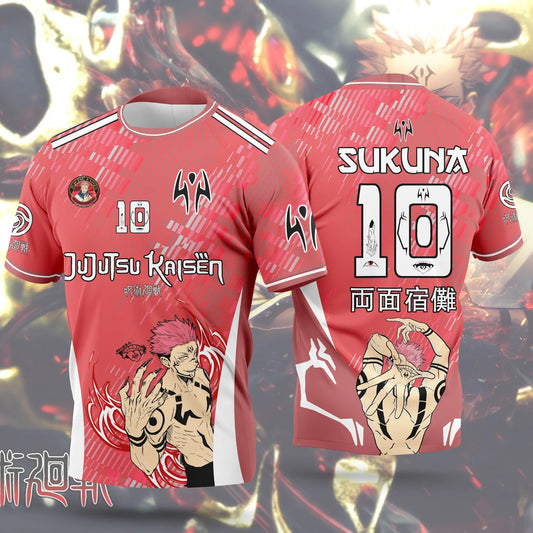 Jujutsu Kaisen: Bandai Anime Character-themed Jerseys Adult Kids Athleisure T-Shirts Summer Quick-drying Soft Lightweight Comfy