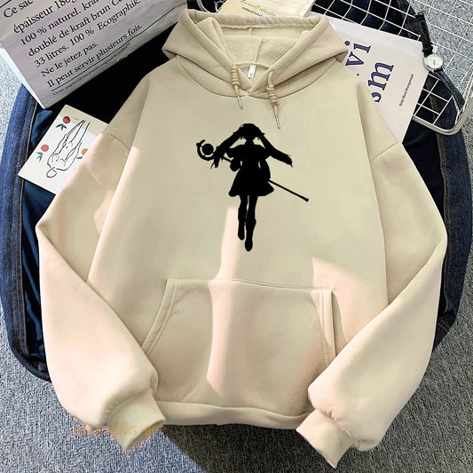 Frieren : Sousou Manga Printed Hoodie Without Hoodies Casual Pullovers Plus Size Anime Autumn Winter Classic Simple Long Sleeve
