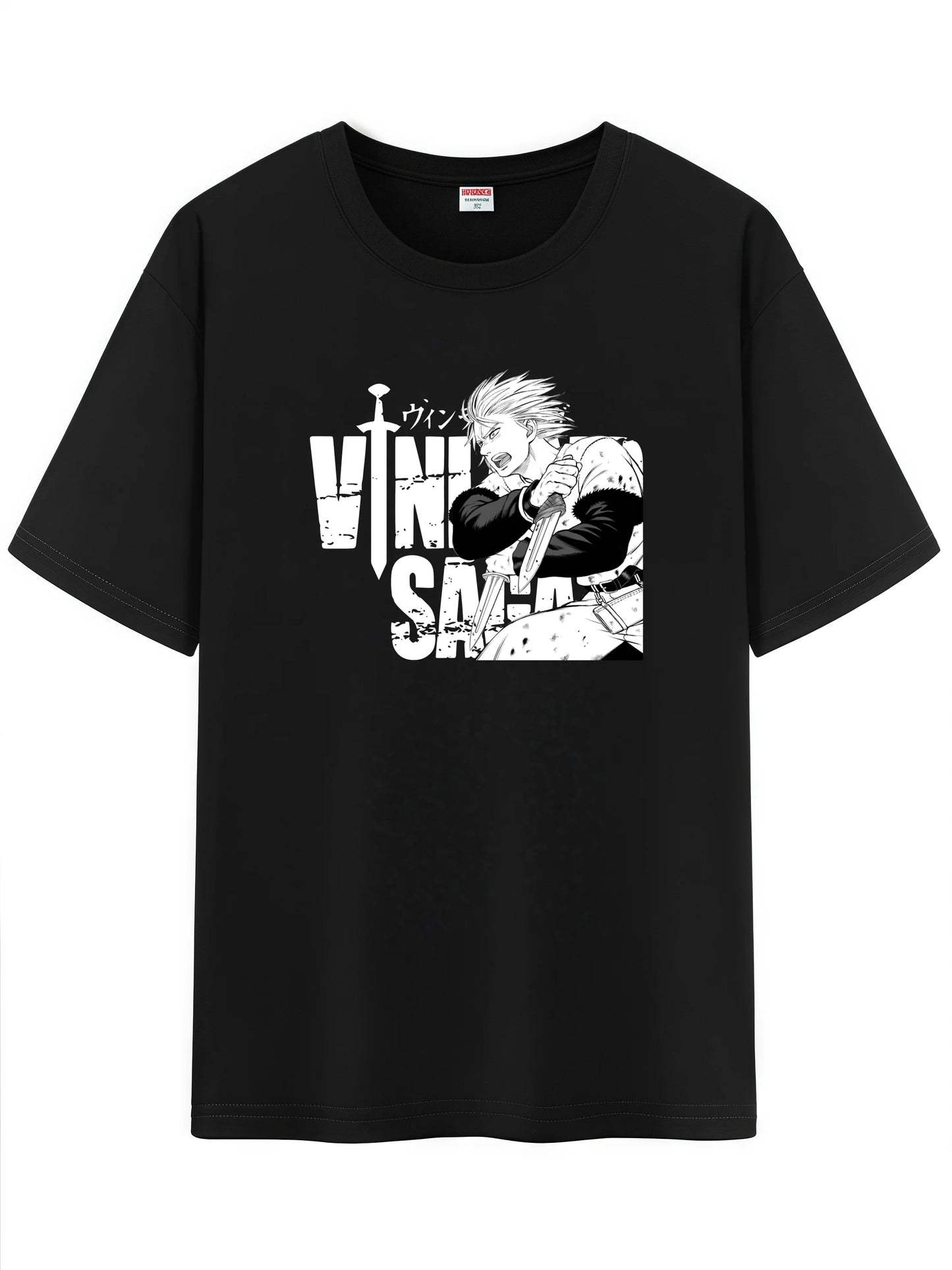 Vinland Saga: Unisex Japanese Pattern T-Shirt,  Character Graphic Short Sleeve Regular Fix Tee Shirt