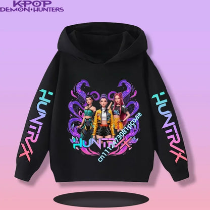 KPop Demon Hunters: Saja Boys Hoodie Boys Girls Long Sleeve Casual Sweatshirt Harajuku Pullover Fans Gift Kids Clothes