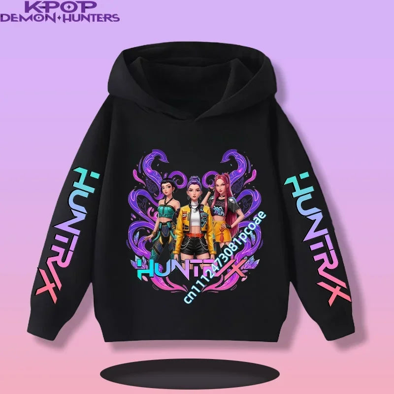 KPop Demon Hunters: Saja Boys Hoodie Boys Girls Long Sleeve Casual Sweatshirt Harajuku Pullover Fans Gift Kids Clothes