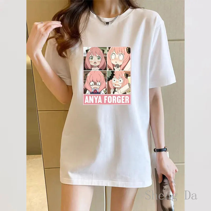 Spy X Family: T-shirt Novelty Trend Unisex  Anime Y2k T-shirts Woman Summer Women's Clothing Sales Graphic Clothes Tops Tees
