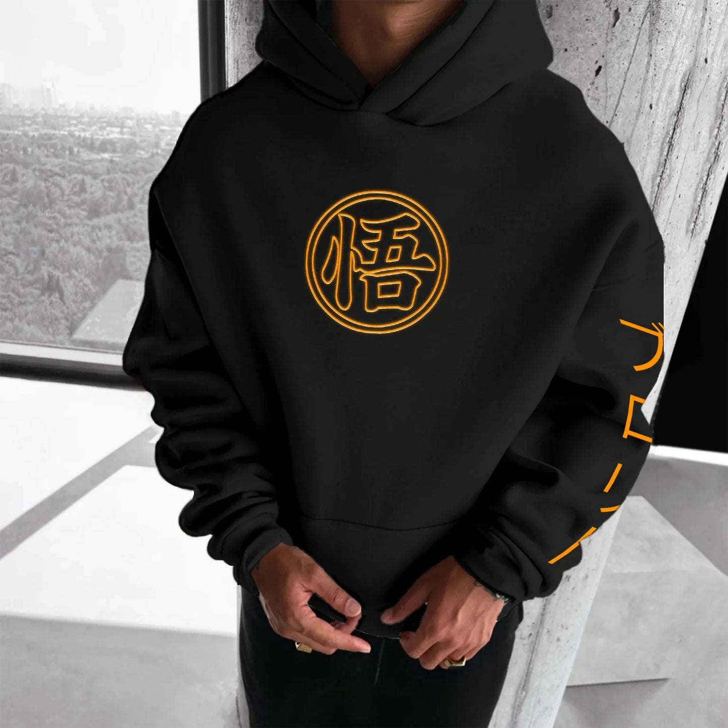 Dragon Ball: Peripheral Versatile Sweater Autumn and Winter Men's and Women's Loose Hooded Sweater