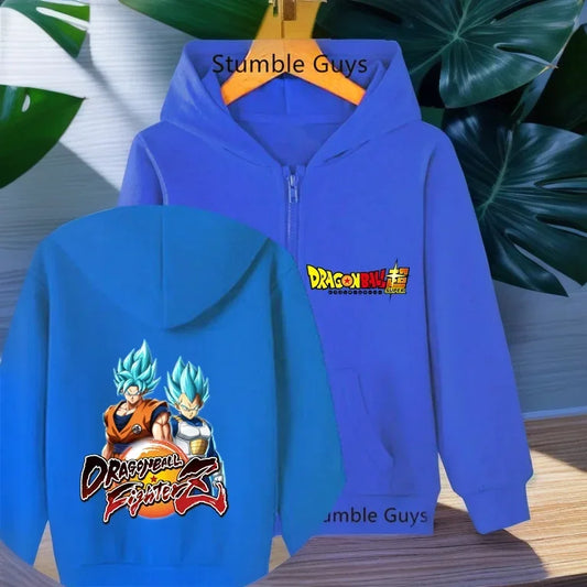Dragon Ball Z: (KIDS) Zipper Hoodie Clothes Goku Spring Autumn Sweatshirt Children's Tops