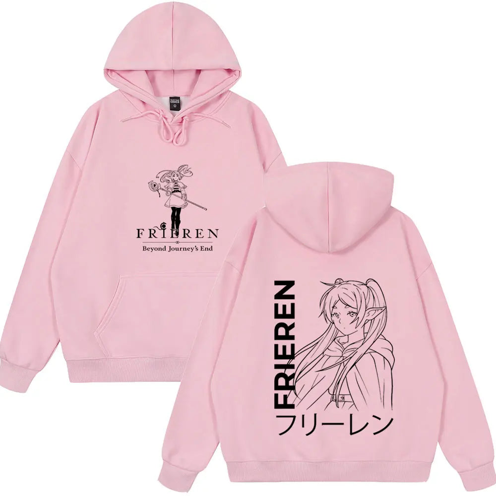 Frieren: Beyond Journey's -- End Hoodies Men's Women Clothing Fashion Harajuku Tops Couple Style Wears Winter Fleeece Clothes