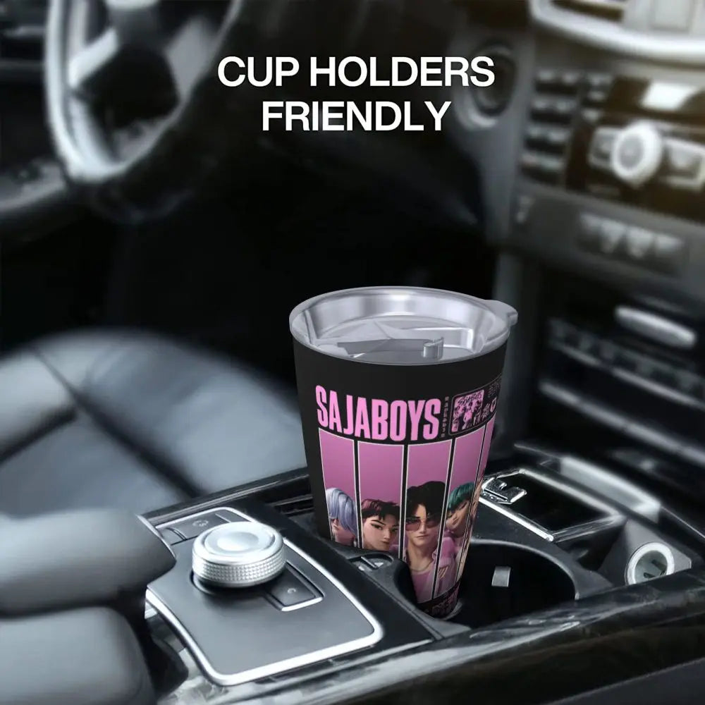 KPop Demon Hunters - Derpy  Insulated Tumbler with Lid Vacuum Thermal Mug Outdoor Travel Car Bottle Cup, 20oz