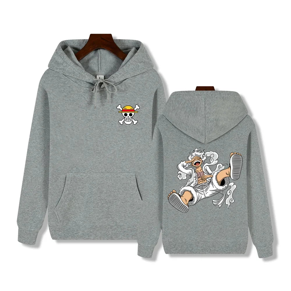 One PIece: Men' Spring and Autumn Anime One Piece Funny Printed Top Outdoor Fashion Hoodie