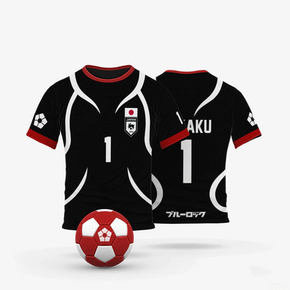 Blue Lock: Japan U20 Black Cartoon Anime Cosplay Men Jersey Summer Short Sleeve Children Tee Tops Quick-dry Fashion Women T-shirt